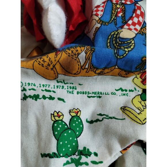 Vtg Clown Big Creepy Shelf Sitter Happy Raggedy & Andy Print Costume Handmade - Picture 10 of 10